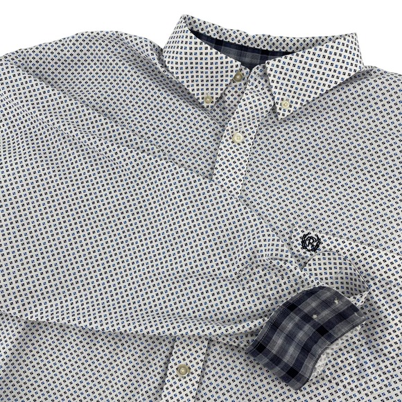 Panhandle Western‎ Shirt Long Sleeve Button Up Pattern Casual Mens Large - Picture 1 of 6